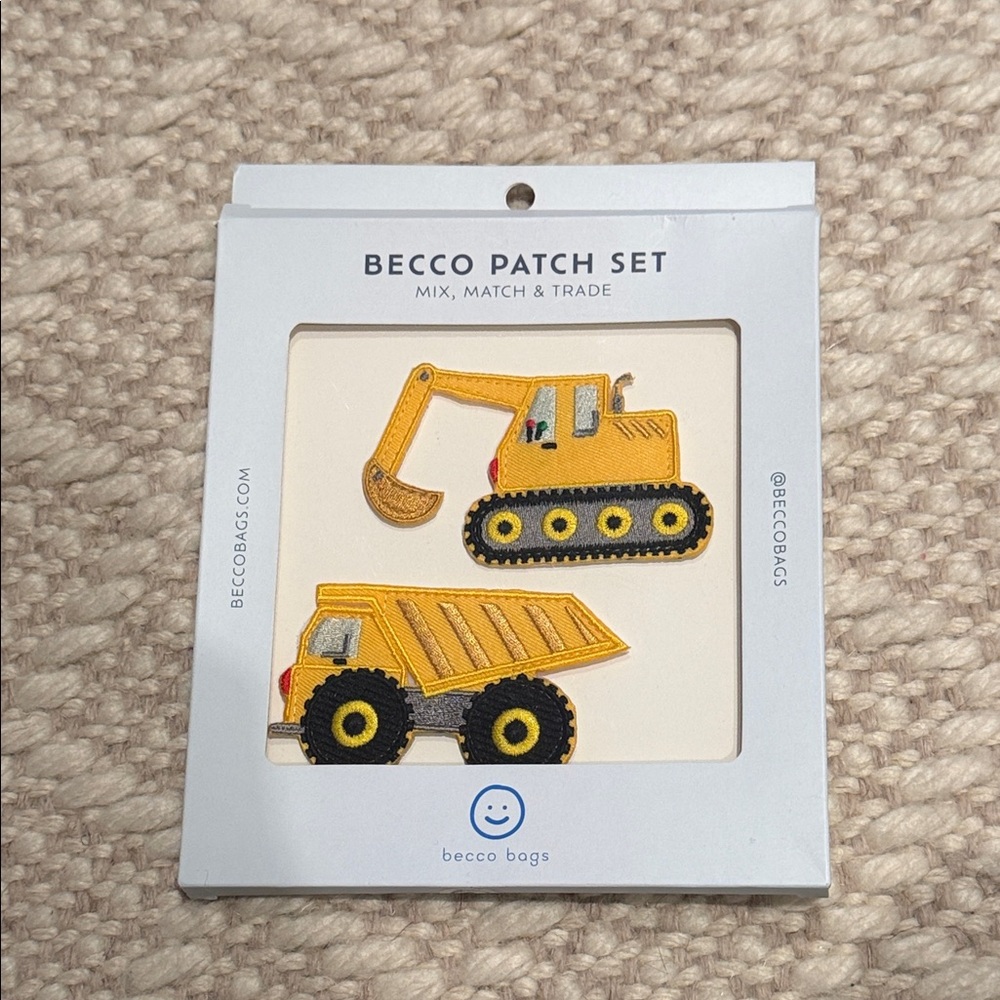 NWT - Becco Bags - Yellow Construction Vehicle Patch Pack (Set of 2)